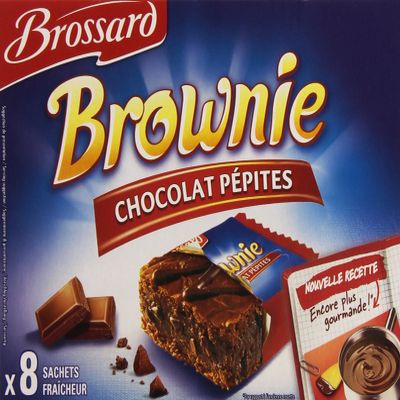 BROSSARD 8 mini chocolate chip brownies 40g