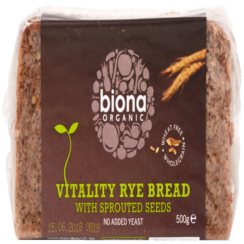 Biona Organic Vitality Rye Bread with Sprouted Seeds 500 g