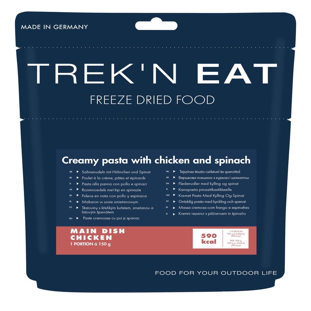 Trek n Eat Creamy Pasta With Chicken And Spinach -
