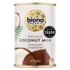 Biona Organic Coconut Milk 400 ml, Pack of 6 - Great Taste Award 2024 Winner - Dairy Free, Naturally Vegan - Pressed from Coconut Kernels - For Cooking and Baking - Vegan Alternative view 1