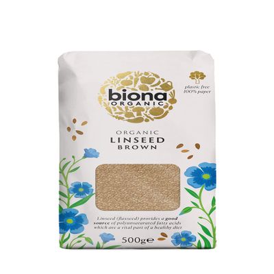 Biona Organic Linseed Brown 500g (Pack of 6