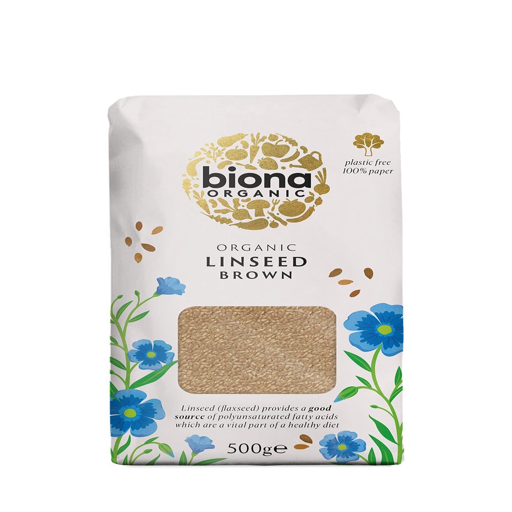Biona Organic Linseed Brown 500g (Pack of 6