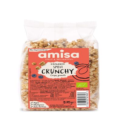 Amisa Organic Spelt Crunchy 375g (PACK OF 4)