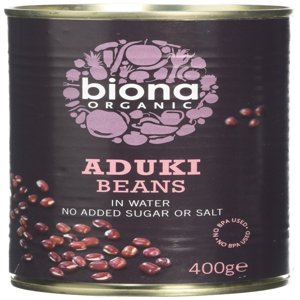 Biona Organic pre-cooked Aduki Beans 400g (Pack of 12)