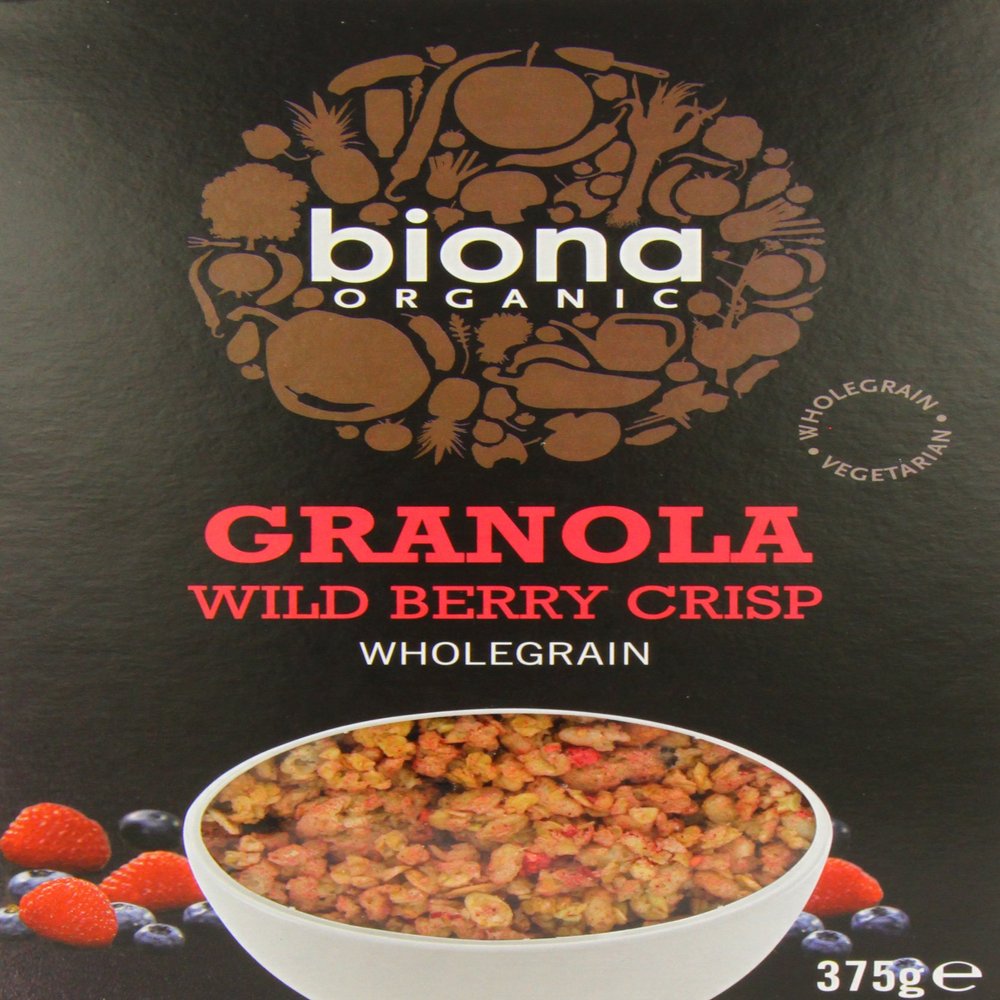 Biona Organic Wild Berry Crisp 375g (Pack of 4