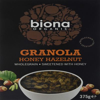 Biona Organic Honey Hazel Crunchy 375 g (Pack of 4