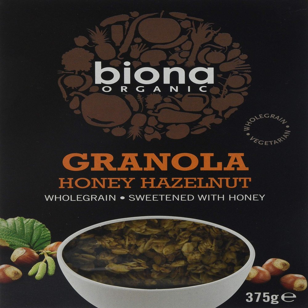 Biona Organic Honey Hazel Crunchy 375 g (Pack of 4