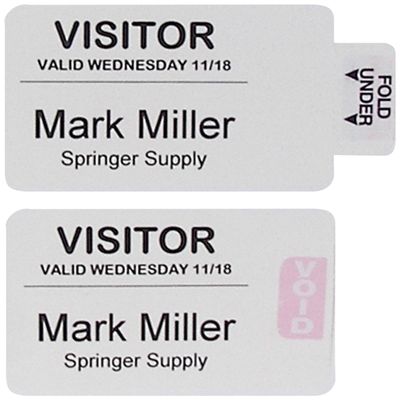 C-Line Time's Up! One-Part Self-Expiring Security Badges for Direct Thermal Printers, 2 x 4 Inches, 250 per Box (97017)
