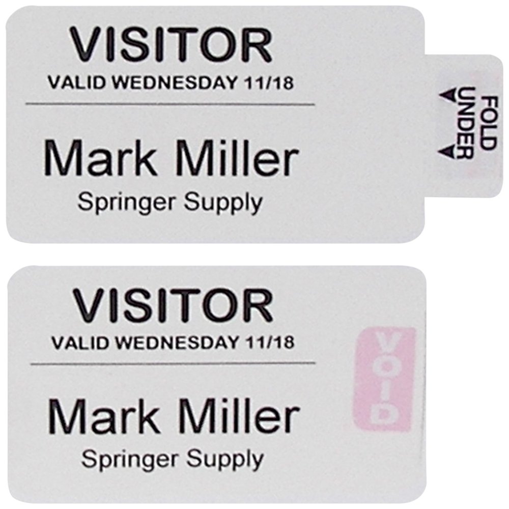 C-Line Time's Up! One-Part Self-Expiring Security Badges for Direct Thermal Printers, 2 x 4 Inches, 250 per Box (97017)