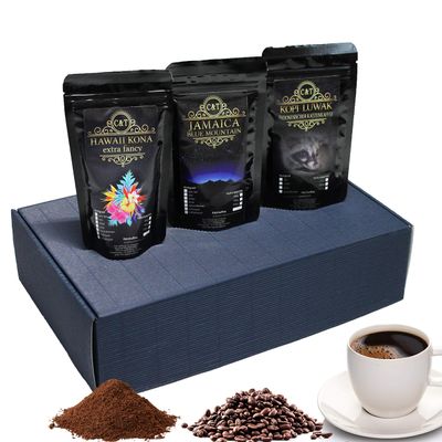 Gift Set Coffee Rarity Kopi Luwak Arabica, Jamaica, Australian Grown Coffee b...