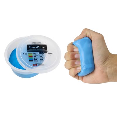CanDo TheraPutty Antimicrobial - Therapeutic modelling clay - 2 oz - blue (strong)