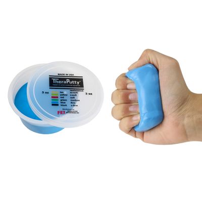 CanDo TheraPutty Antimicrobial - Therapeutic modelling clay - 3 oz - blue (strong)