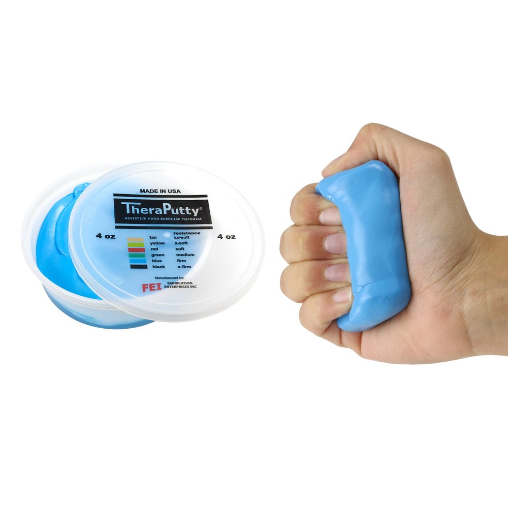 CanDo TheraPutty Antimicrobial - Therapeutic modelling clay - 4 oz - blue (strong)