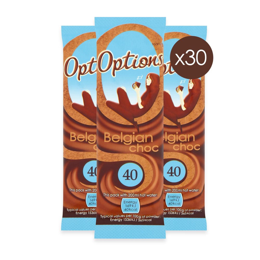 Options Belgian Chocolate Sachets - Pack of 30