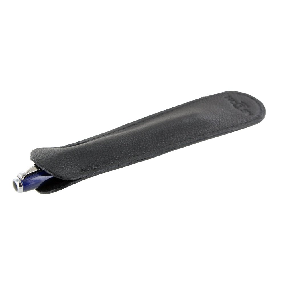 Aston Leather Single Pen Leather Holder Slip Case (Black) by Aston Leather