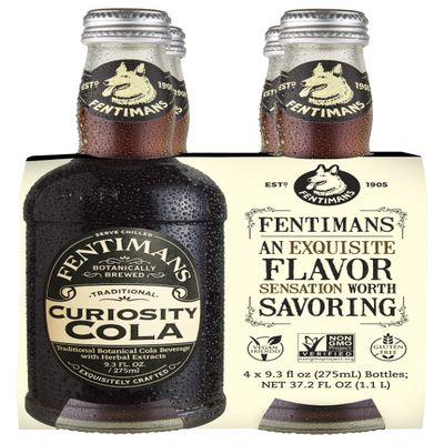 Fentimans Natural Soda, Curiosity Cola, 4 - 9.3 Ounce Bottles by Fentimans