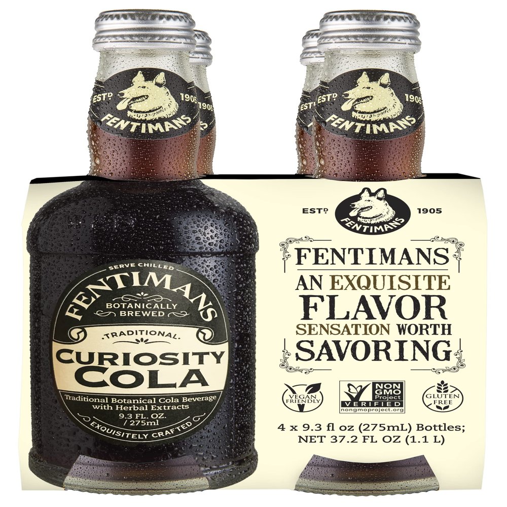 Fentimans Natural Soda, Curiosity Cola, 4 - 9.3 Ounce Bottles by Fentimans