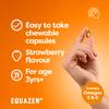 EQUAZEN Chews | Omega 3 & 6 Supplement | Blend of DHA, EPA & GLA | Supports Brain Function | Suitable for Children from 3+ to Adults | 60 Strawberry Flavoured Chews view 2