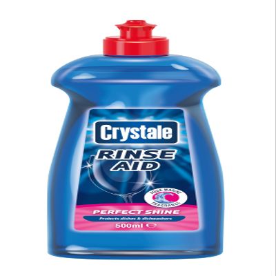 Crystale Total Action Dishwasher Rinse Aid, Streak Free Formula, 500 ml