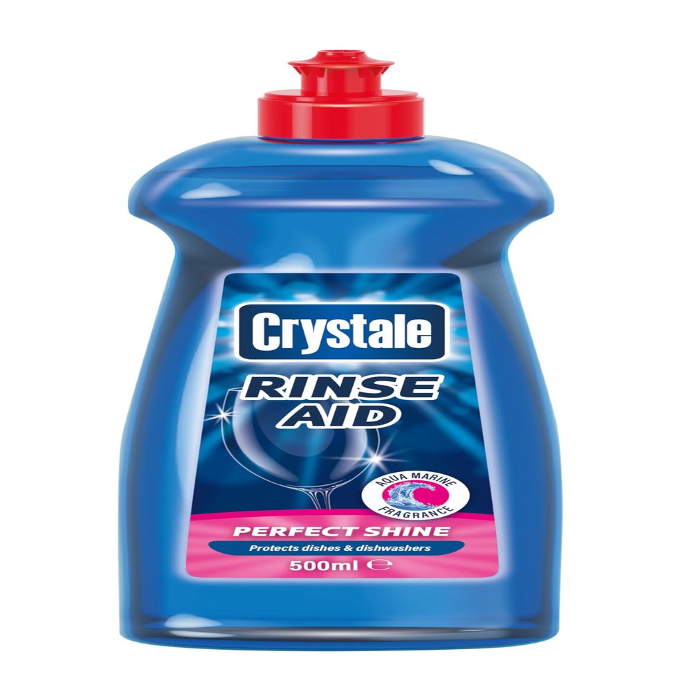Crystale Total Action Dishwasher Rinse Aid, Streak Free Formula, 500 ml