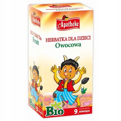 Apotheke Fruit Tea for Children over 9 Months of Age. Pack of 20 Tea Bags