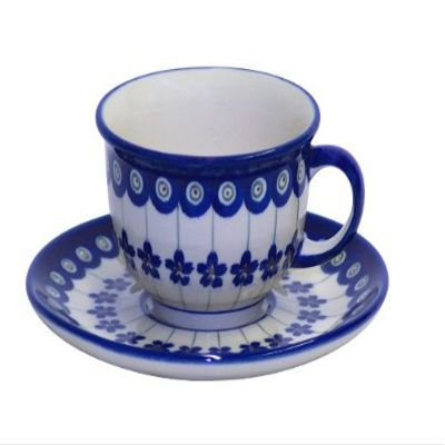 Bunzlauer Keramik Ceramic Cup and Saucer 0.2 litre Design 166 A