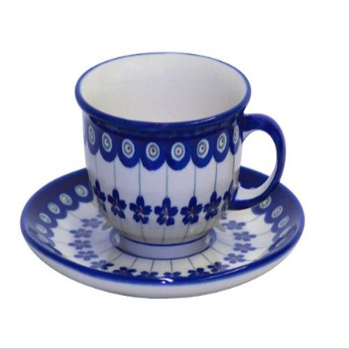 Bunzlauer Keramik Ceramic Cup and Saucer 0.2 litre Design 166 A