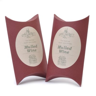Old Hamlet Mulled Wine Spice Sachets. Two Packs of 4 Mulled Spice Muslin Bundles (Red Pillow Pack)