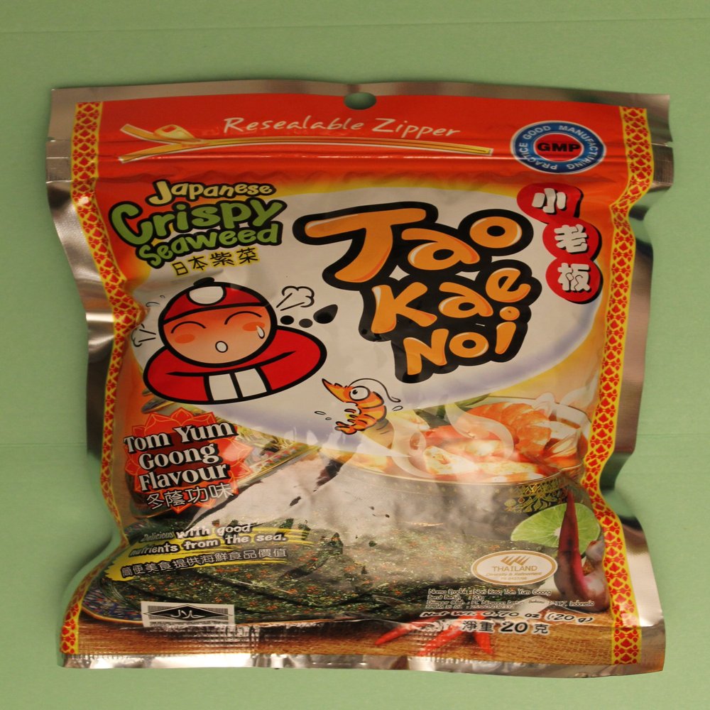 Tao Kae Noi Japanese Crispy Seaweed, Tomyum Goong Flavour 0.70 Ounce