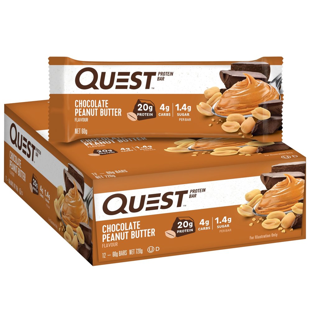 Quest Nutrition, Natural Protein Bar, Chocolate Peanut Butter, 12 Bars, 2.12 oz (60 g) Each