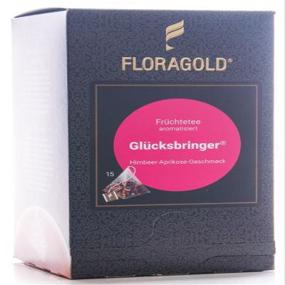 Glcksbringer Frchtetee 15 Pyramiden Teebeutel