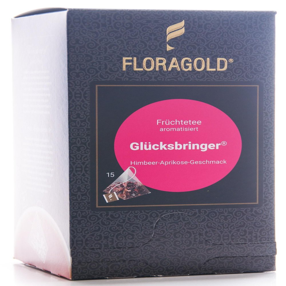 Glcksbringer Frchtetee 15 Pyramiden Teebeutel