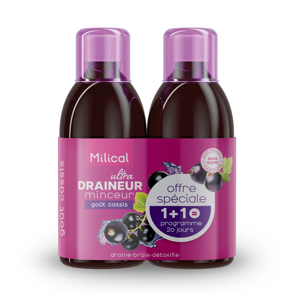 Milical Draining Ultra 2 x 500ml - Blackcurrant