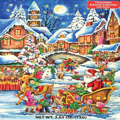 Vermont Christmas Company Santa's Here Chocolate Advent Calendar 2.65 oz (75 g)
