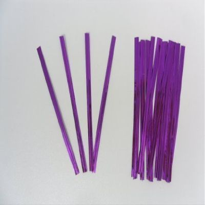 100 Purple Metallic Twist Ties