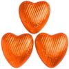 Orange Foiled Milk Chocolate Hearts - Bulk Box of 200, Wedding, Anniversary etc. view 1