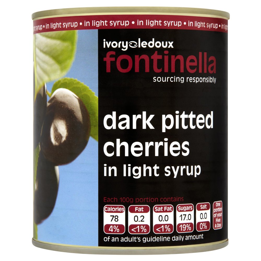 Fontinella - Fontinella Dark Pitted Cherries in Light Syrup 810g