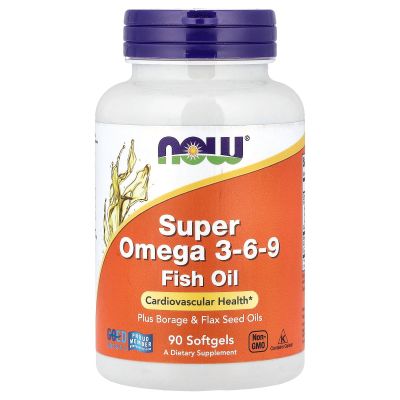 NOW Foods Super Omega 3-6-9, 1200mg - 90 softgels