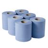 2Work 2-Ply Centrefeed Roll 150m Blue (Pack of 6) KF03805 view 1