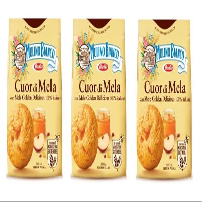 3 x Mulino Bianco Cuor di Mela Cookies 250 g