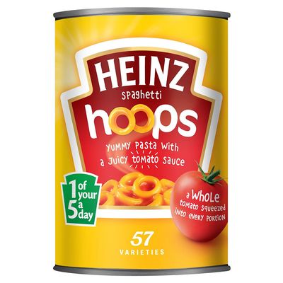 HEINZ Spaghetti Hoops, 400 g (Pack of 24), Yellow