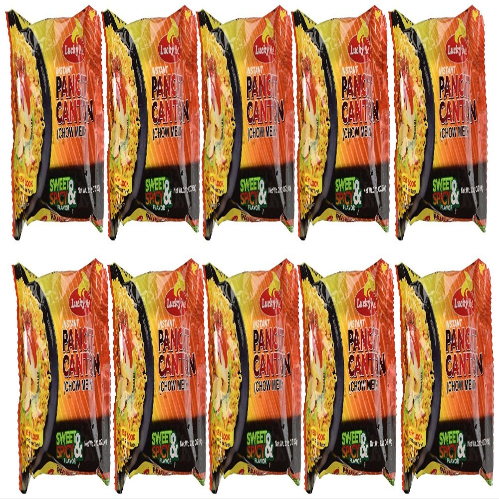 Lucky Me Pancit Canton Chow Mein, Sweet and Spicy, 10 Count