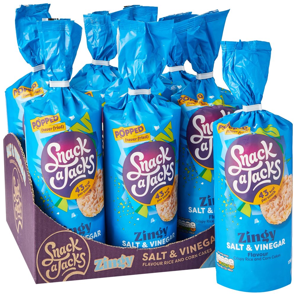 Snack a Jack Salt and Vinegar, 126 g (Pack of 8)