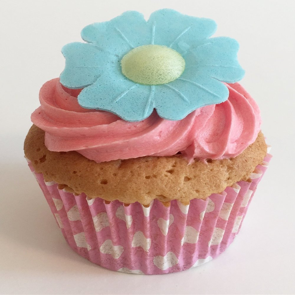 12 Blue Poppies- Beautiful Edible 3D Wafer Cake Decorations