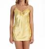 Shirley of Hollywood Charmeuse Lace-Up Chemise, Number 20015, X-Large, Black view 3