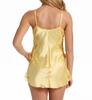 Shirley of Hollywood Charmeuse Lace-Up Chemise, Number 20015, X-Large, Black view 4