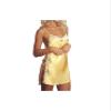 Shirley of Hollywood Charmeuse Lace-Up Chemise, Number 20015, X-Large, Buttercup Yellow view 1