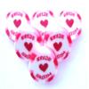 100 x Red & Pink Wedding Favour Wrapped Rock Sweets with BRIDE and GROOM. Raspberry Ripple Ice Cream Flavour view 2