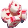 100 x Red & Pink Wedding Favour Wrapped Rock Sweets with BRIDE and GROOM. Raspberry Ripple Ice Cream Flavour view 4