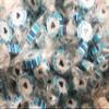 100 x Navy Blue and Turquoise Wedding Favour Wrapped Rock Sweets with JUST MARRIED. Pineapple Crush Flavour view 2
